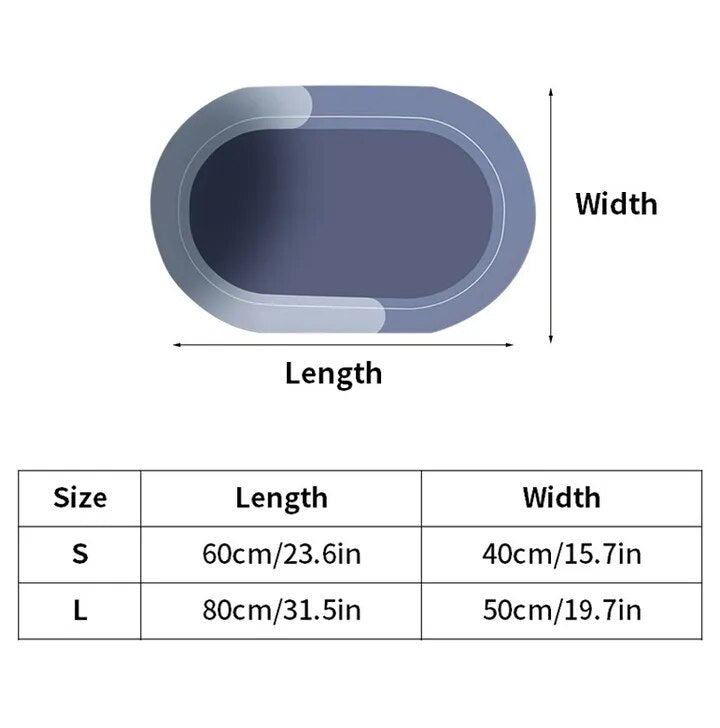 Non-Slip Bath Mat With Quick-Dry, High Absorbency Design