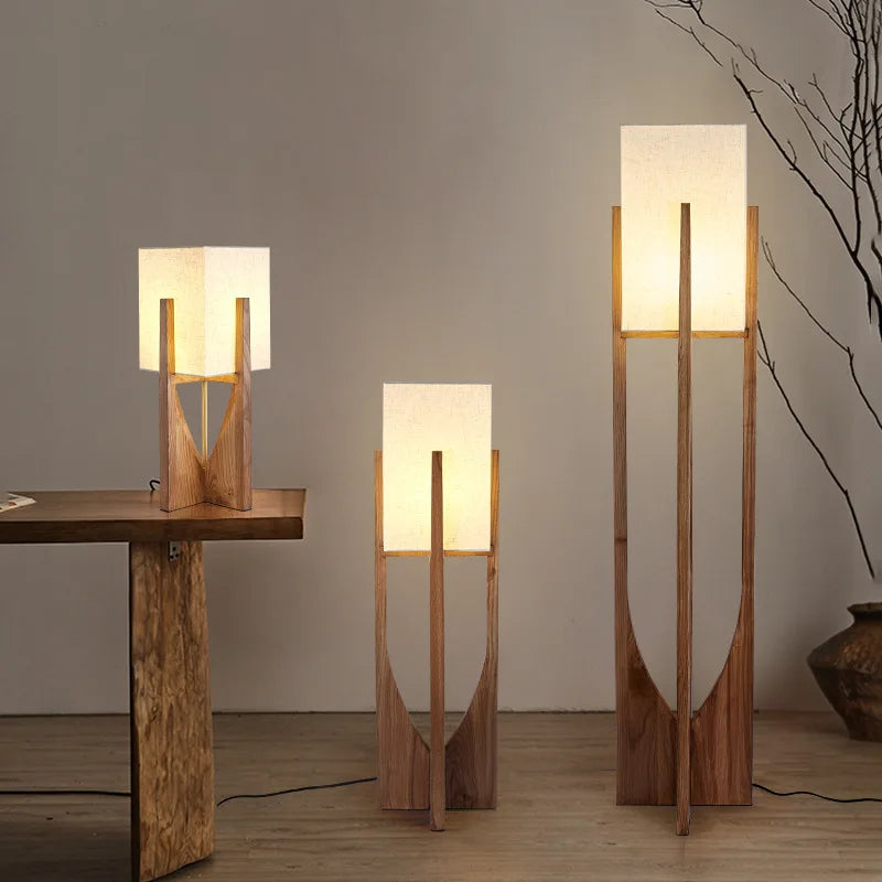 AuroraWood LED Pendant Lights Collection In Wood Finish