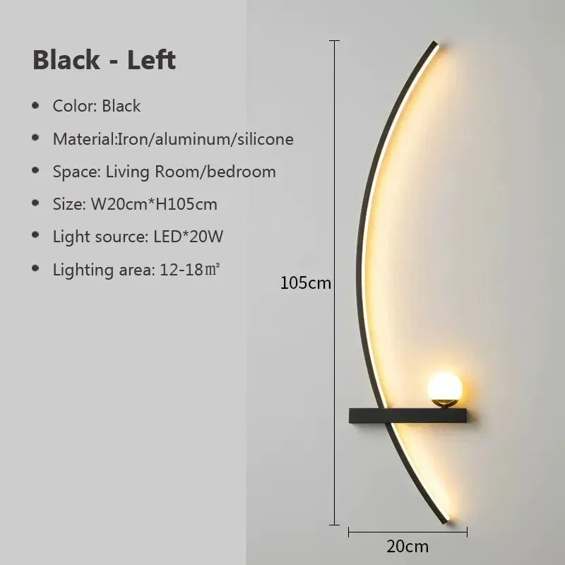 LumaEdge Wall Lamp Black & Gold Indoor Outdoor Lighting