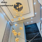 AuroraNova Glass Ball Staircase Chandelier for Stairs