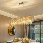 Aurelia Crystal Chandelier Golden Postmodern Pendant Light