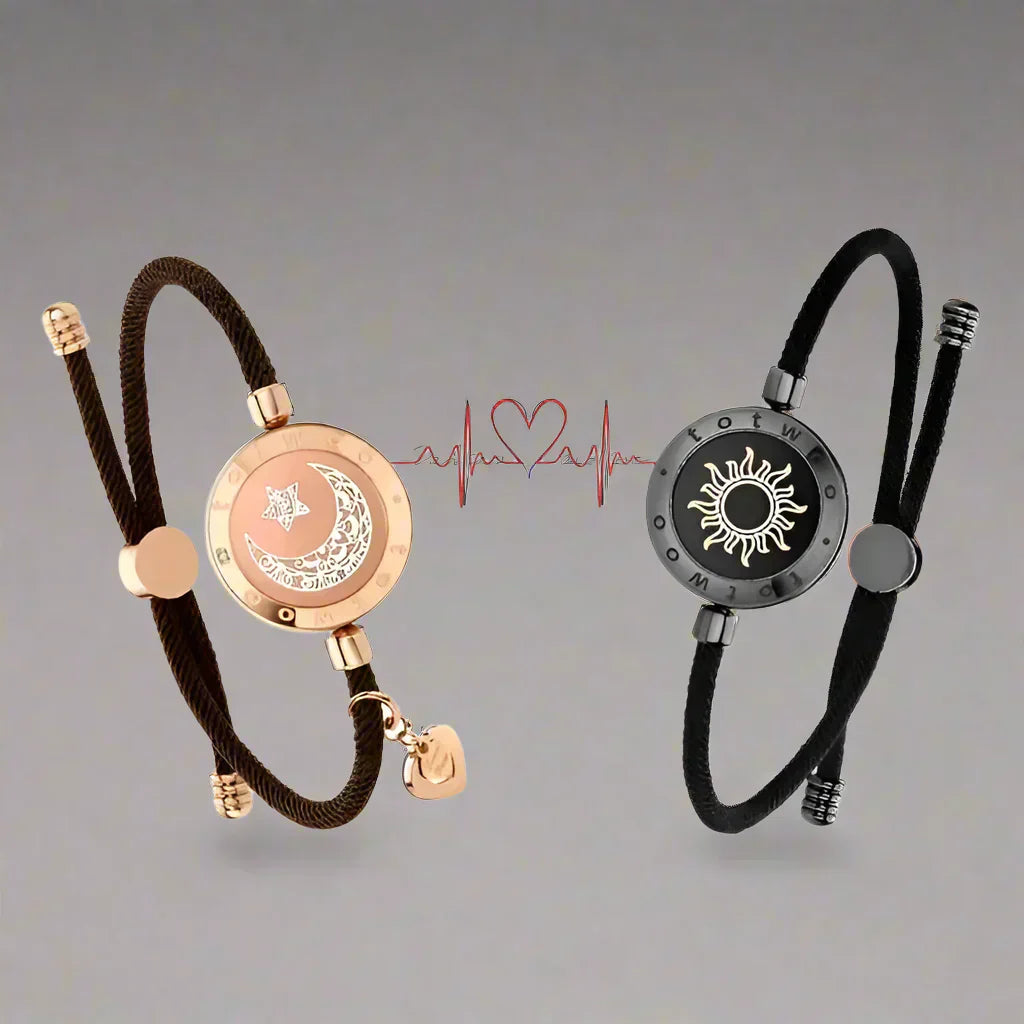 LumaLink SunMoon Couple Bracelets Long-Distance Touch