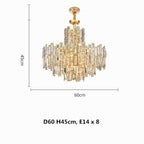 Aurelia Crystal Chandelier Golden Postmodern Pendant Light