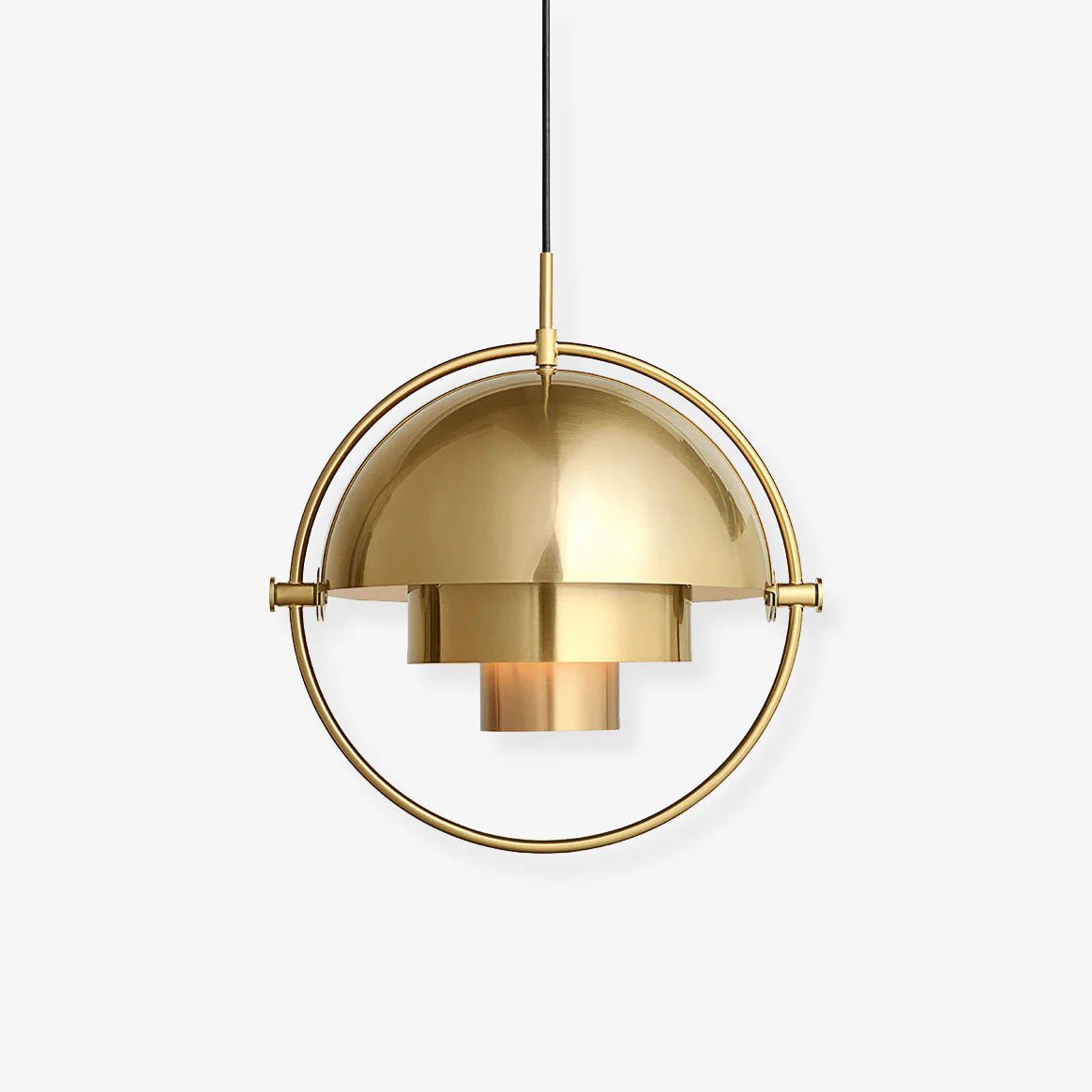 Scandinavian Multi-Tier Black Pendant Light – Elegant Kitchen Hanging Fixture with Layered Metal Shades 0