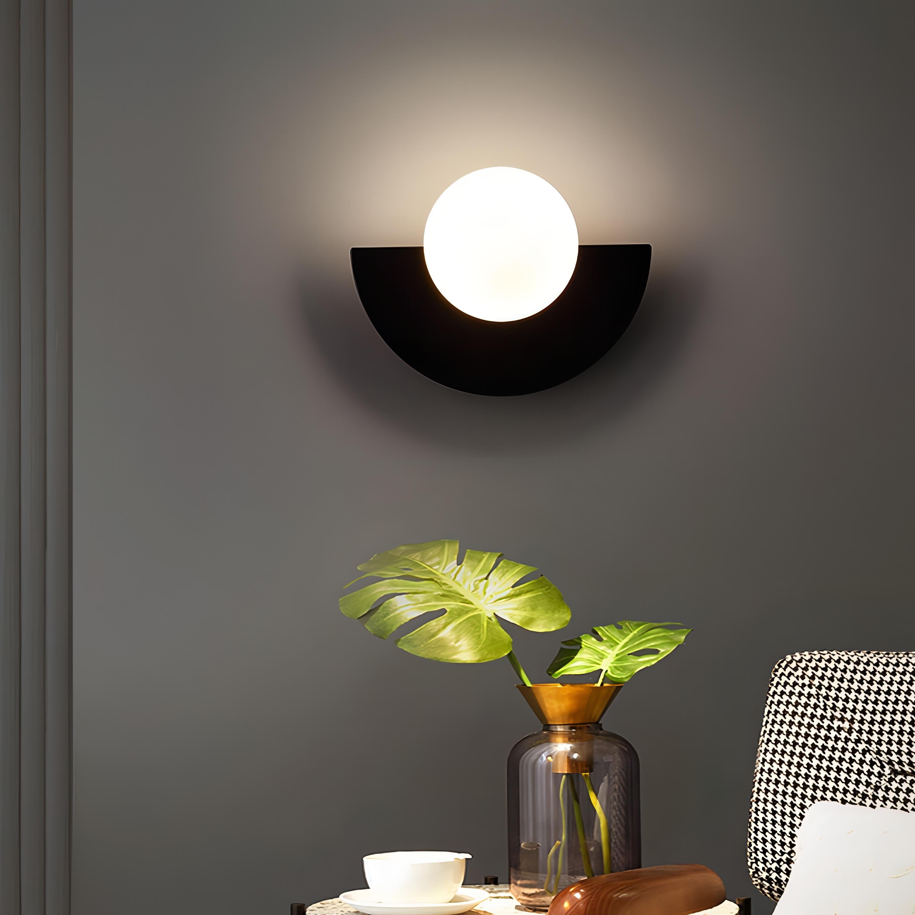 Arden Nordic Semicircle LED Wall Lamp For Living Areas