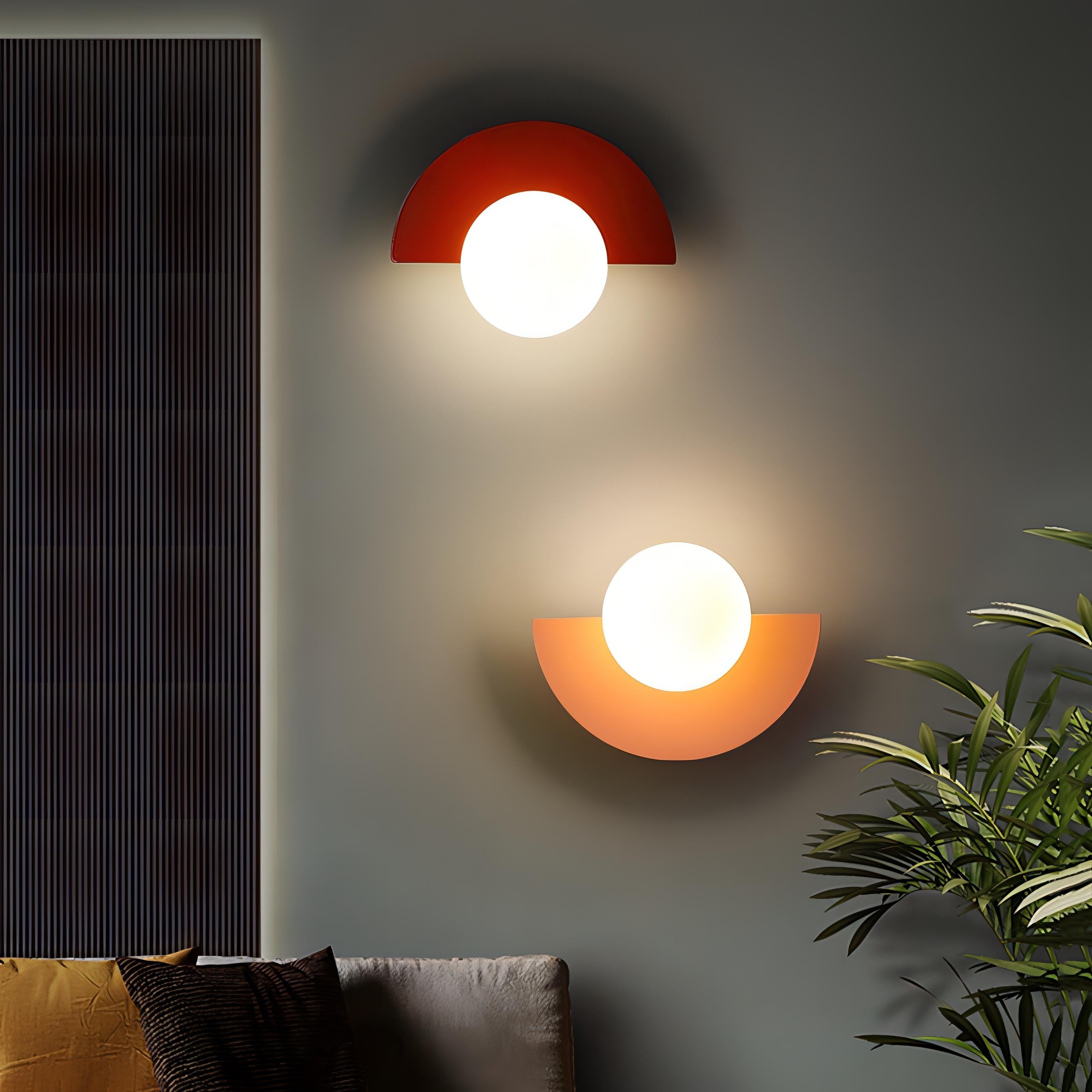 AuroraArc Semi-Circular Wall Lamp for Nordic Glow Ambience