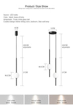 LumaNord Nordische Glas-Kugel-Hängeleuchten im einfachen Stil