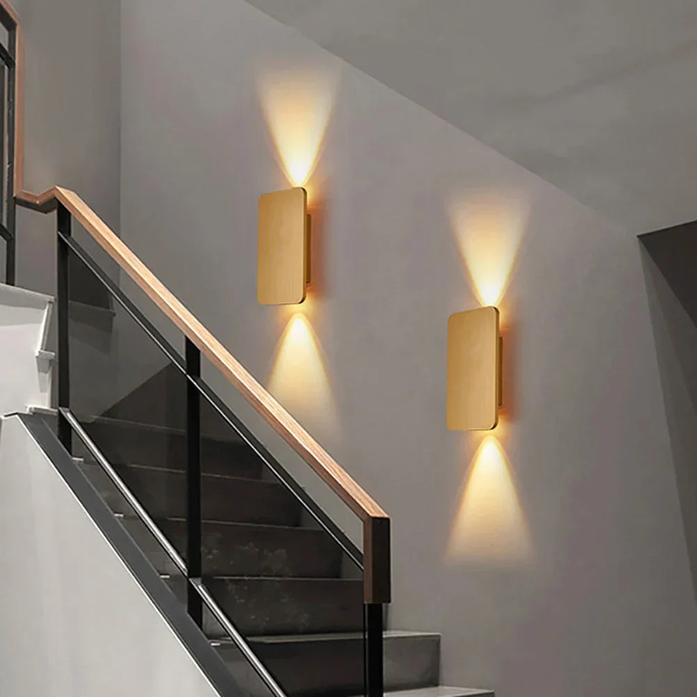 Luno Square Sconce - Up/Down LED For Bedroom & Living Room