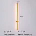 AureaNova Minimal Wall Lamp | Modern Gold/Black LED