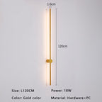 AureaNova Minimal Wall Lamp | Modern Gold/Black LED