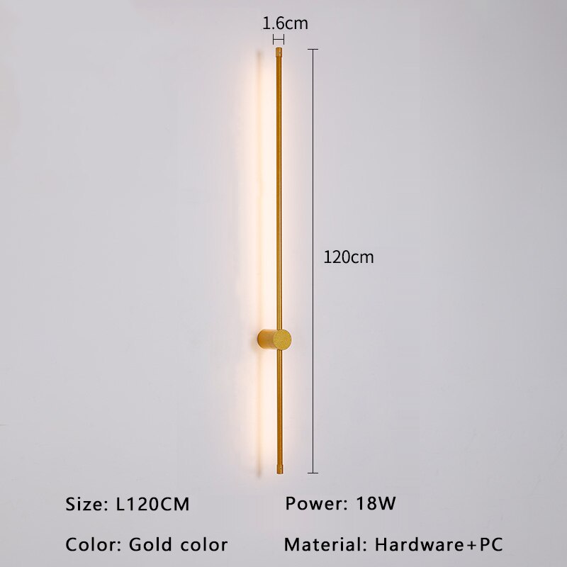 AureaNova Minimal Wall Lamp | Modern Gold/Black LED
