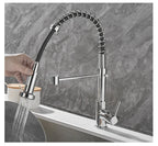 AurumFlow Dual Spout Kitchen Faucet in Black and Gold