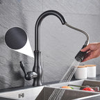 AuroraGleam Gold Kitchen Faucet With Pull-Out Spray