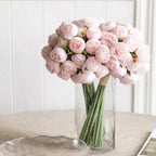 Lyria Silk Peony Bouquet With 27 Realistic Peonies Bundle
