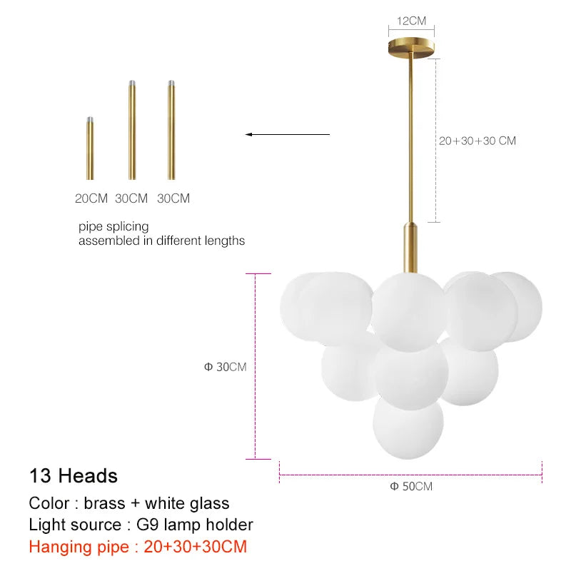 Lyrrin | Iron LED Pendant Light With Five-Head Design