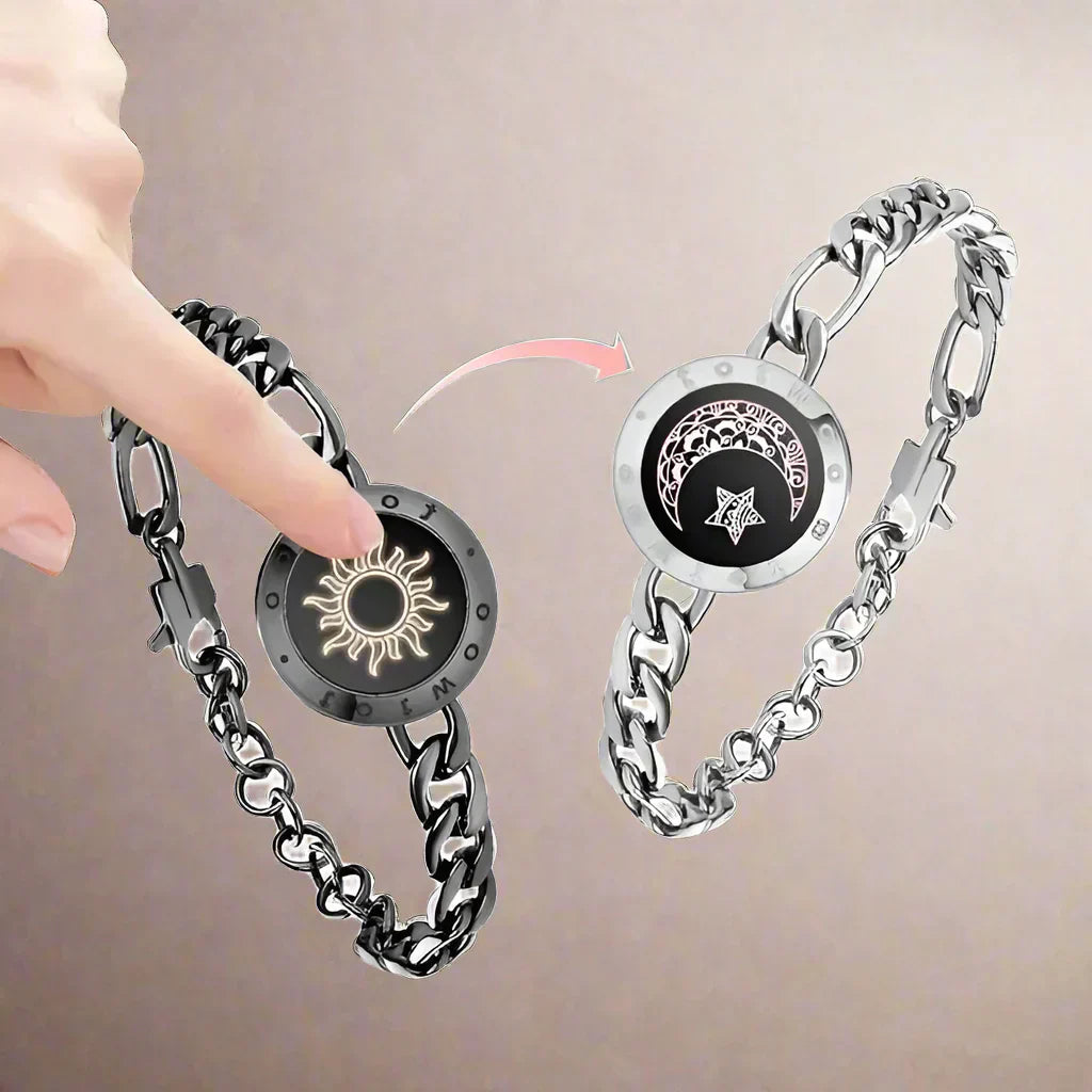 LumaLink SunMoon Couple Bracelets Long-Distance Touch