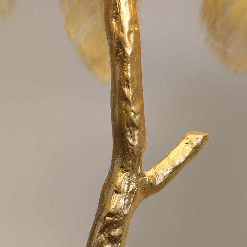 Ostrich Feather LED Floor Lamp Adjustable Height, Soft Glow
