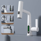 Quorra AquaFlex Pull-Out Faucet For Kitchen And Bathroom, 60cm Extendable Hose, 360 Degree Swivel, High Arc Design