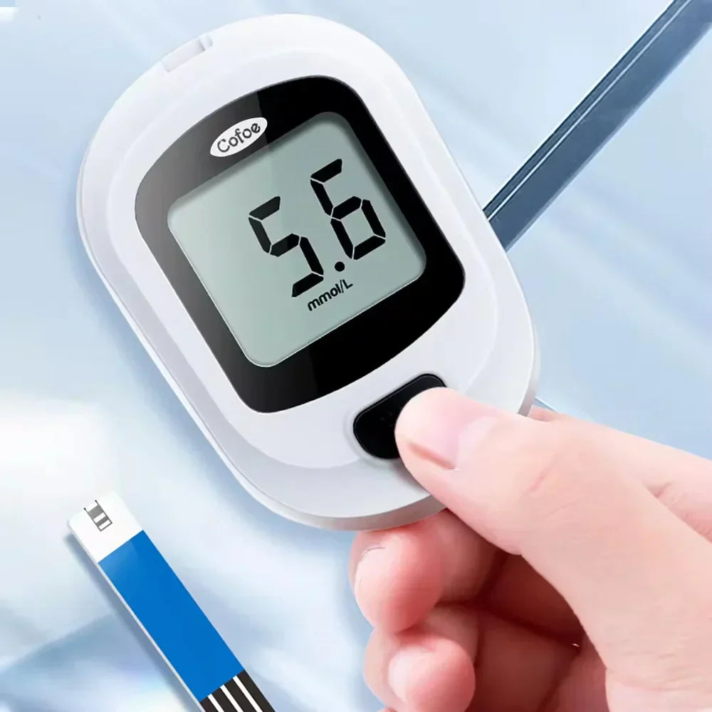 Blood Glucose Glucometer Kit With Test Strips And Lancets