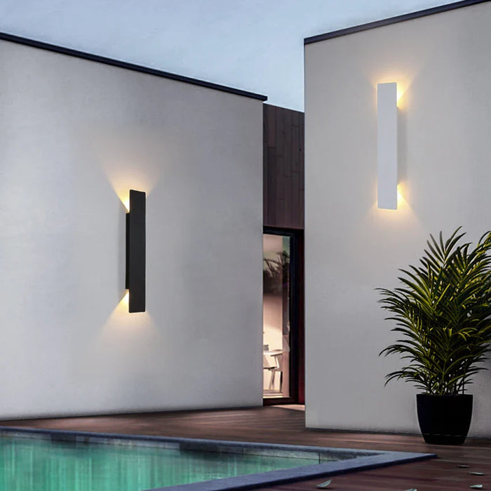 AstraLuma Slim Outdoor LED Wall Light With Dual Beams