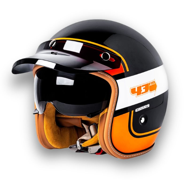 NovaRider Timeless Motorcycle Helmet DOT and ECE Certified