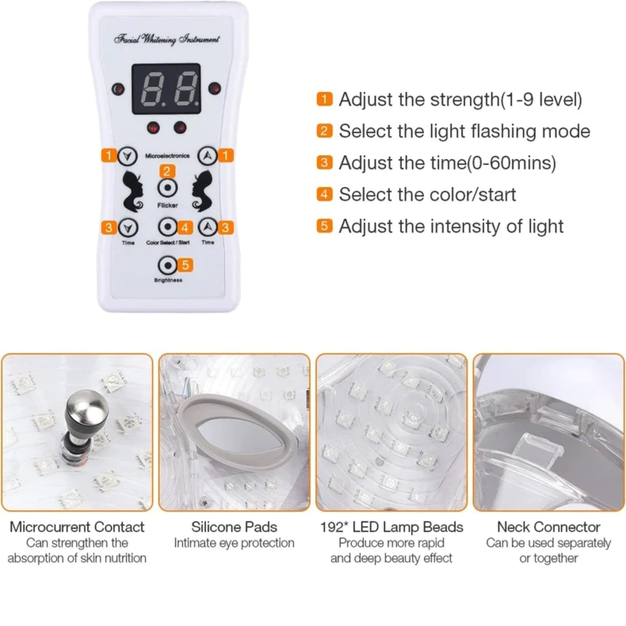 LuminaNova 7-Color LED Photon Mask With Neck Treatment