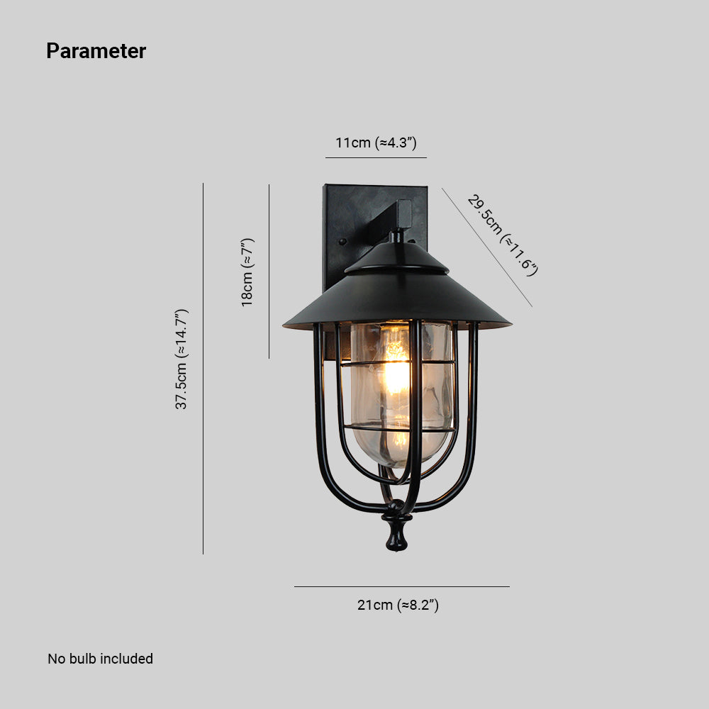 Heritage Lantern Outdoor Wall Light Waterproof Sconce