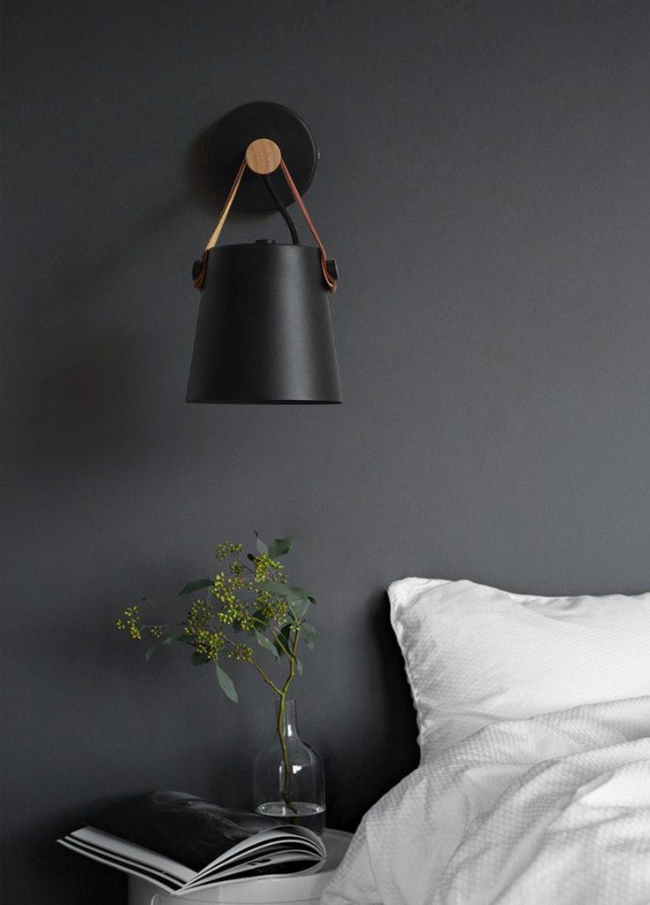 Wooden Nordic Wall Lamp – Minimalist Iron and Wood Sconce for Indoor Lighting – 38 cm Height 3