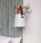 Wooden Nordic Wall Lamp – Minimalist Iron and Wood Sconce for Indoor Lighting – 38 cm Height 5