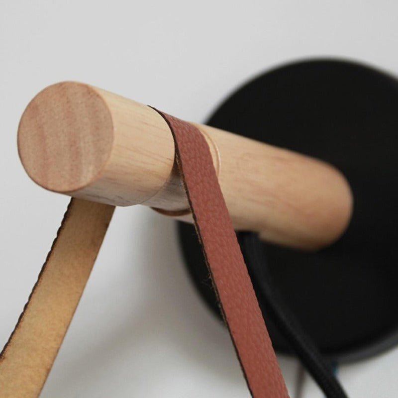 Wooden Nordic Wall Lamp – Minimalist Iron and Wood Sconce for Indoor Lighting – 38 cm Height 6