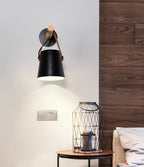 Wooden Nordic Wall Lamp – Minimalist Iron and Wood Sconce for Indoor Lighting – 38 cm Height 7