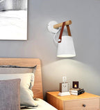Wooden Nordic Wall Lamp – Minimalist Iron and Wood Sconce for Indoor Lighting – 38 cm Height 8
