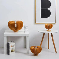 Wooden Table Lamp with Sculptural Design and Touch Controls – Eco-Friendly Bedside Lamp for Living Room and Bedroom 4
