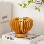 Wooden Table Lamp with Sculptural Design and Touch Controls – Eco-Friendly Bedside Lamp for Living Room and Bedroom 5