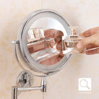 Adjustable LED Makeup and Bathroom Mirror with Dual Arm