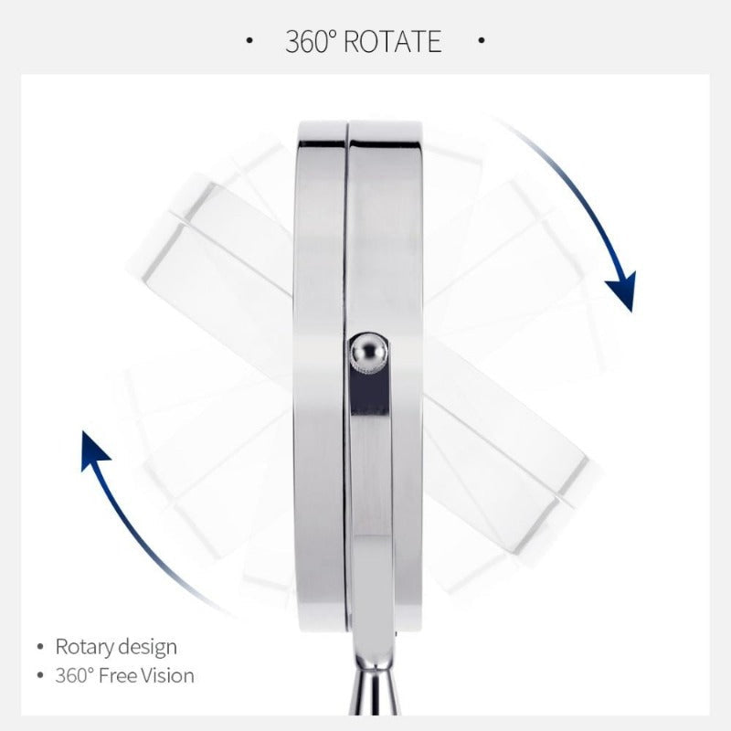 Adjustable LED Makeup and Bathroom Mirror with Dual Arm