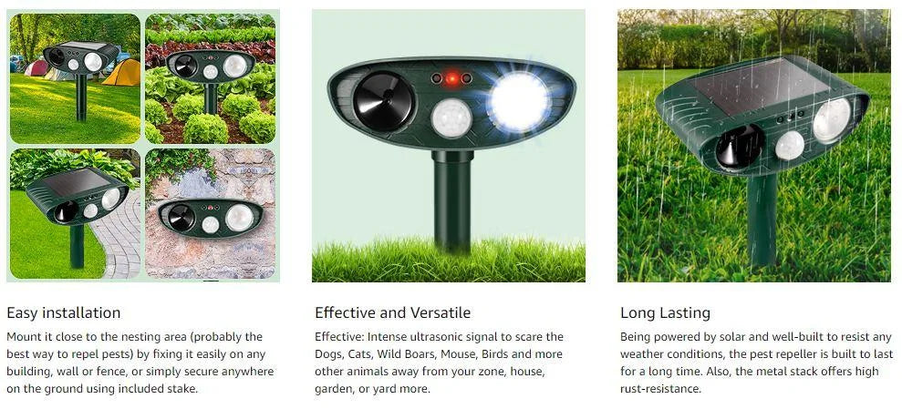 FloraGuard ultradźwiękowy odstraszacz jeleni aktywowany ruchem