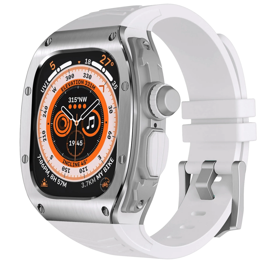 Edelstahlgehäuse und Silikonarmband für Apple Watch Ultra