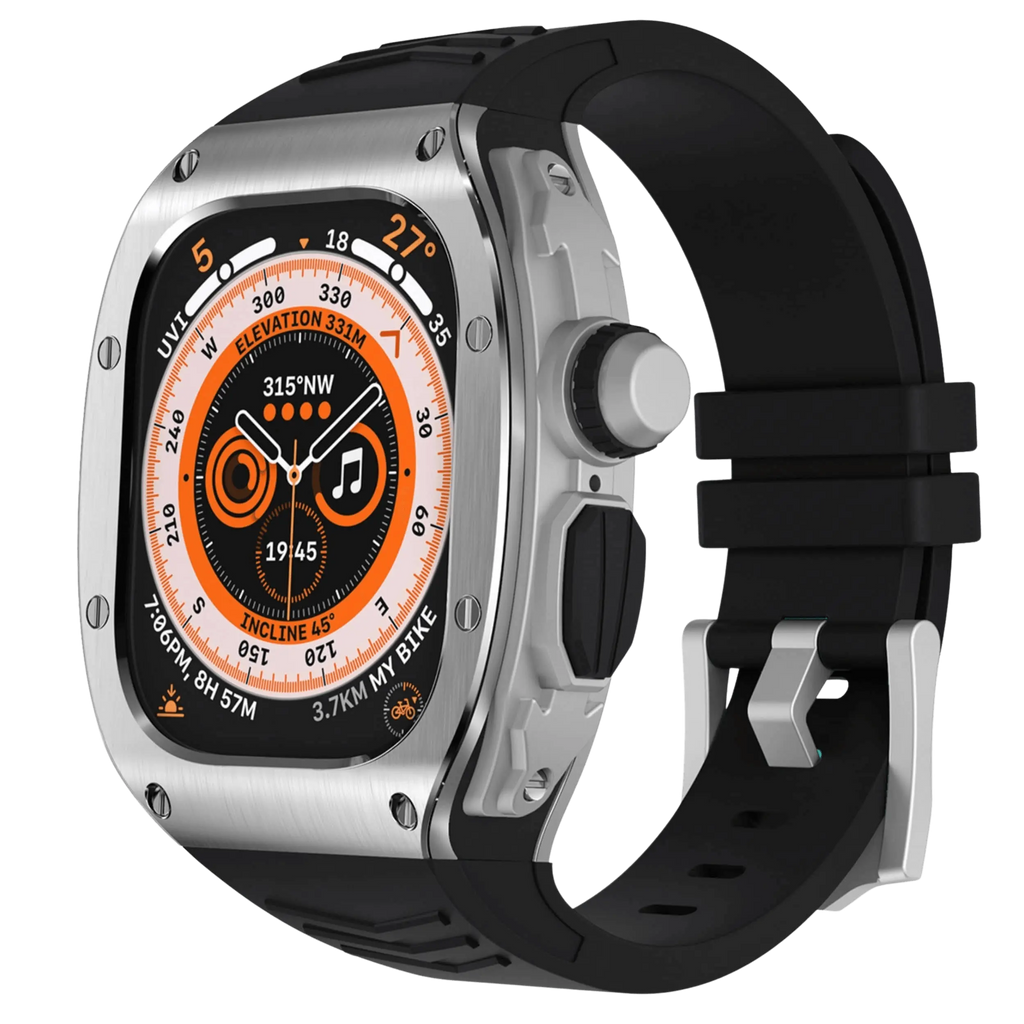Edelstahlgehäuse und Silikonarmband für Apple Watch Ultra