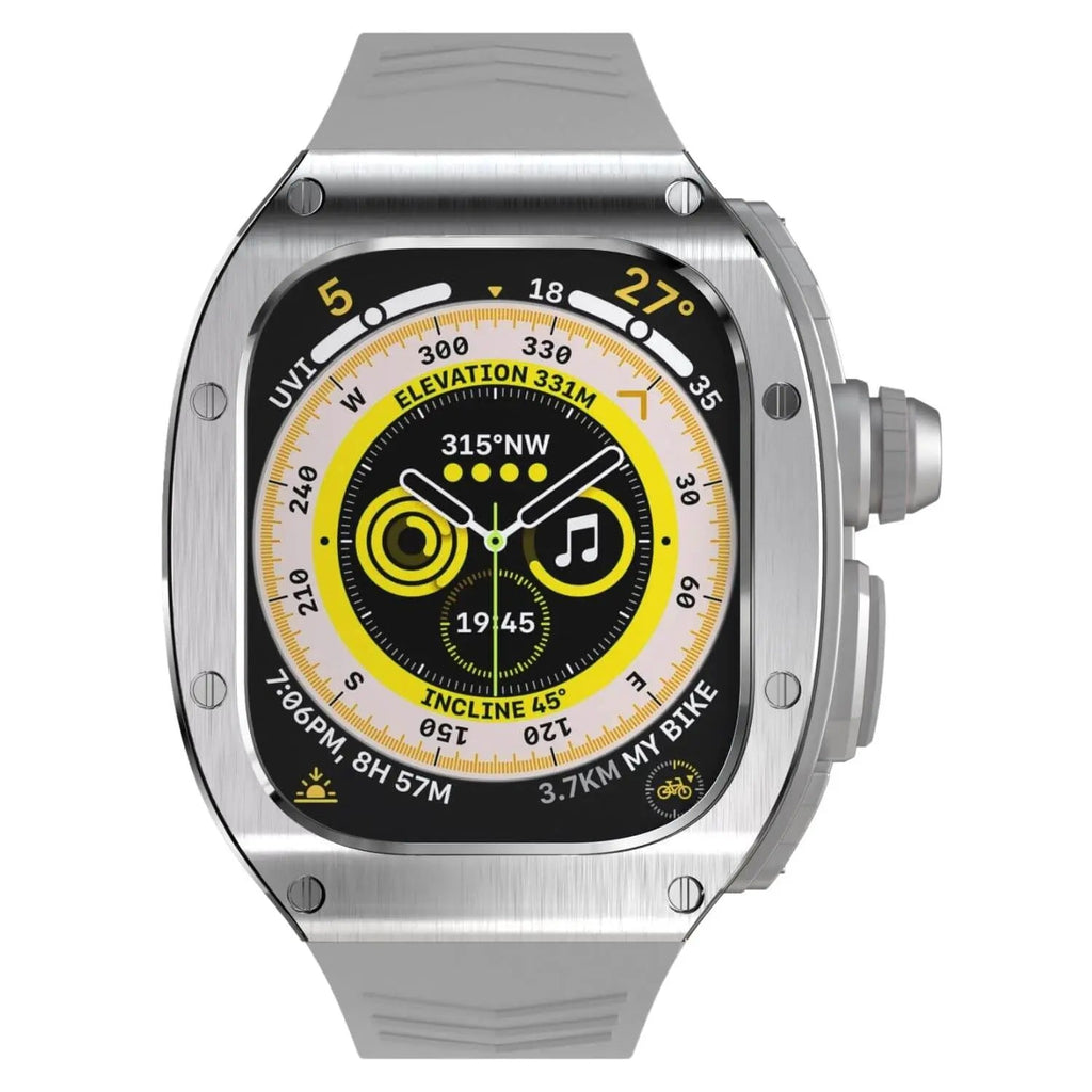 Edelstahlgehäuse und Silikonarmband für Apple Watch Ultra