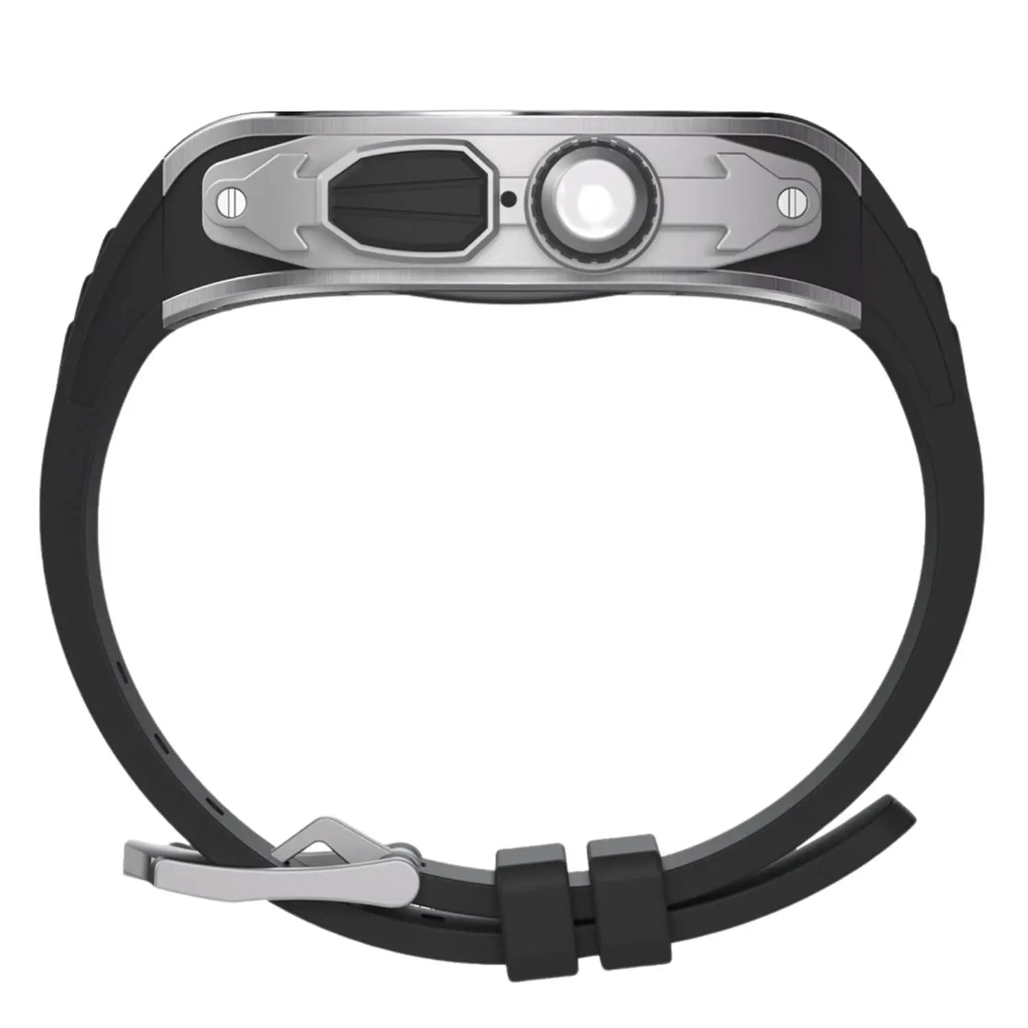 Apple Watch Ultra用ステンレススチールケースとシリコンバンド