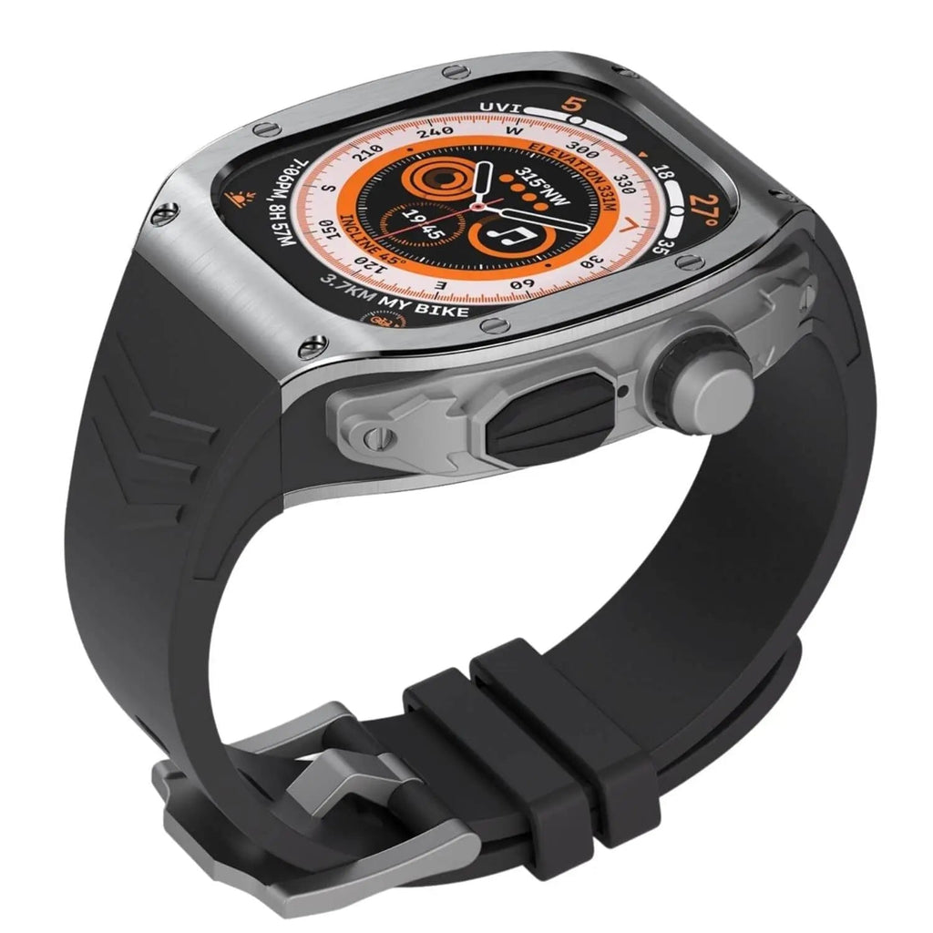Edelstahlgehäuse und Silikonarmband für Apple Watch Ultra