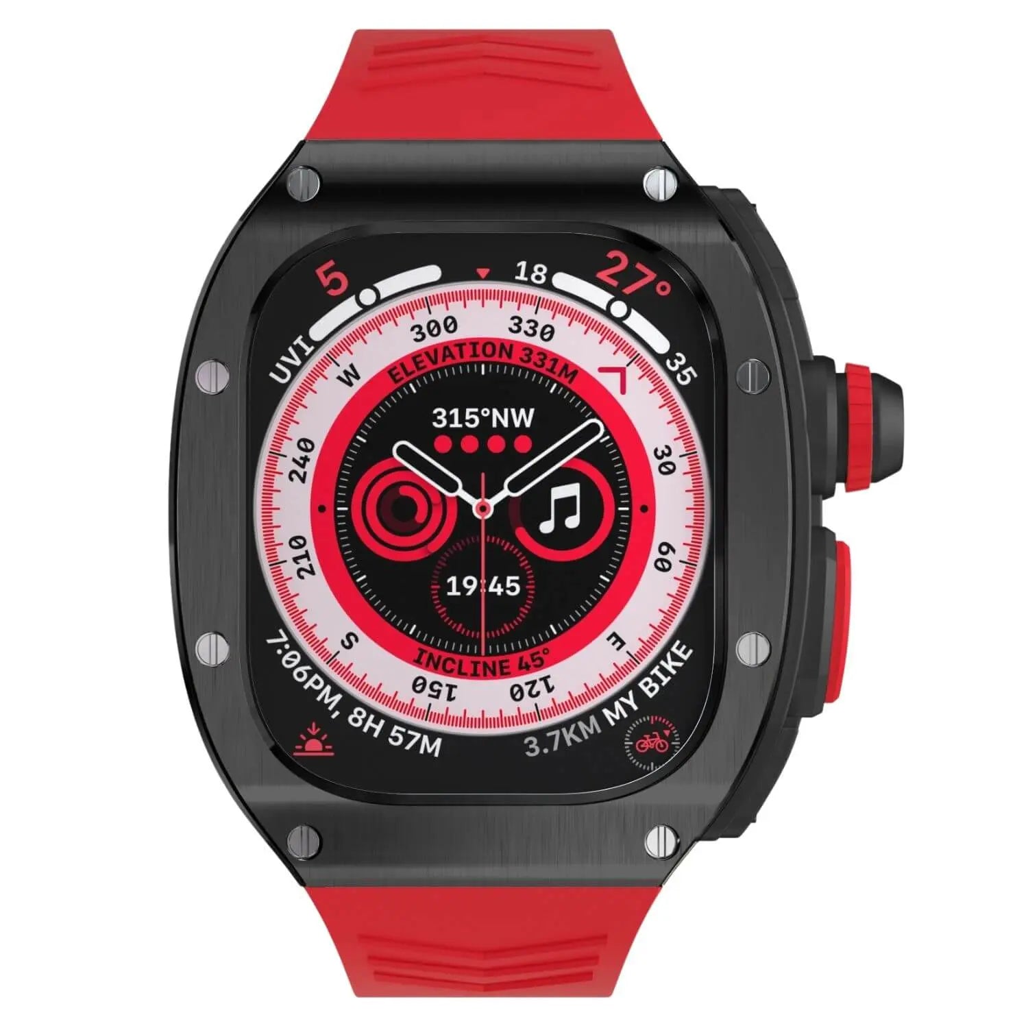 Edelstahlgehäuse und Silikonarmband für Apple Watch Ultra