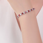 AriaLuxe Chain Tennis Bracelet With High Quality Zirconia Accents For Elegant Sparkling Style