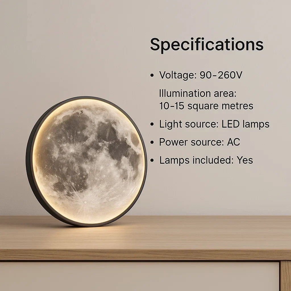 Lunara 3D LED Moon Lamp | Dimmer Night Light For Bedroom