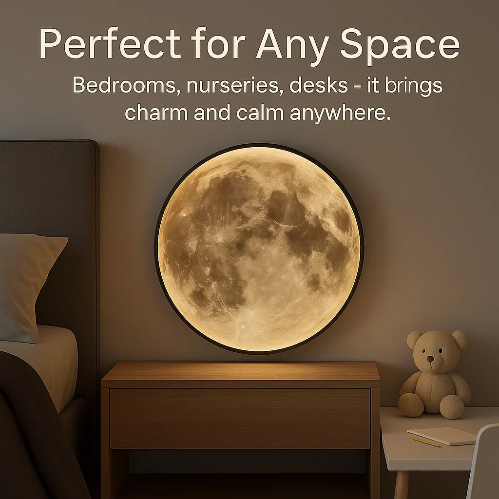 Lunara 3D LED Moon Lamp | Dimmer Night Light For Bedroom