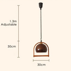 Rivara Wood Pendant Light, Vintage Dining And Kitchen Lamp