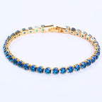 AriaLuxe Chain Tennis Bracelet With High Quality Zirconia Accents For Elegant Sparkling Style