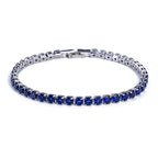 AriaLuxe Chain Tennis Bracelet With High Quality Zirconia Accents For Elegant Sparkling Style