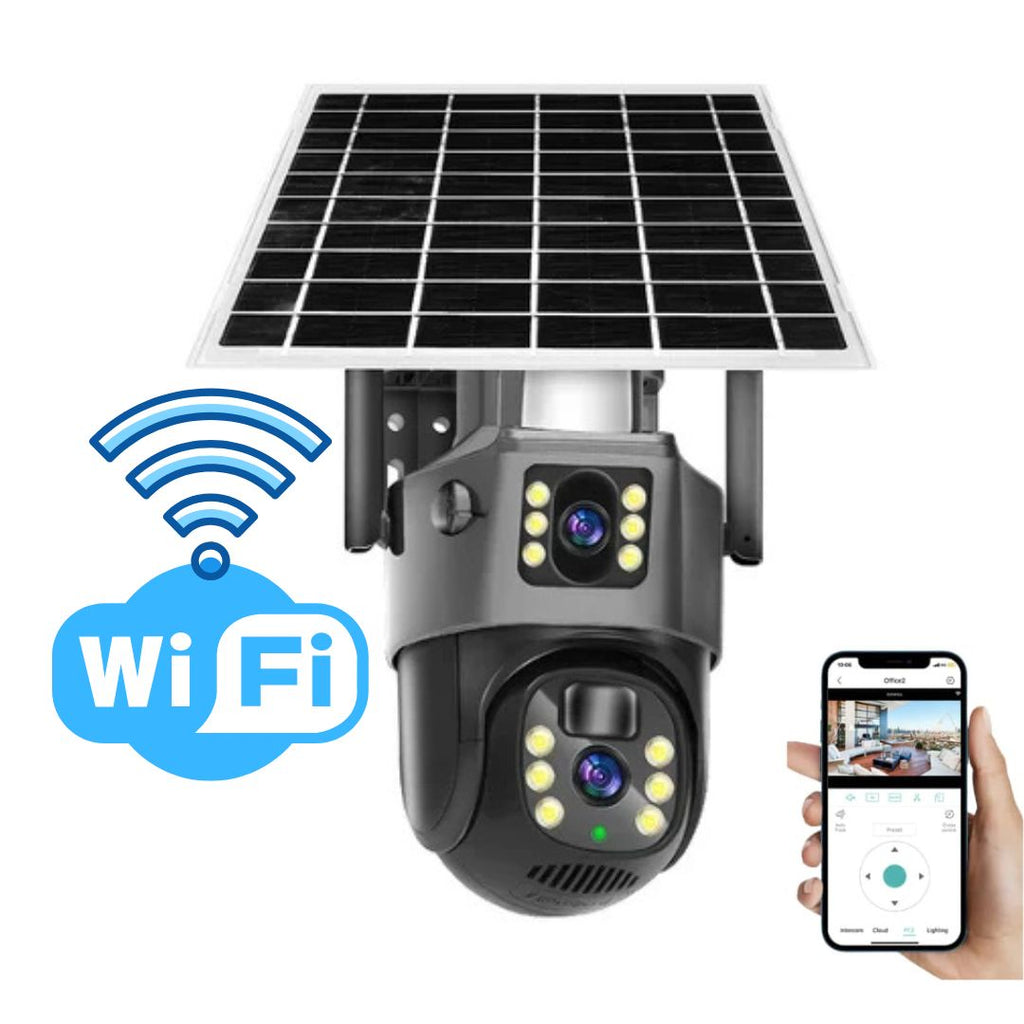 Fenlor Solar 4K Wireless Security Camera With Dual Lens, 10x Zoom, 4G Or WiFi Connectivity, Self Powered